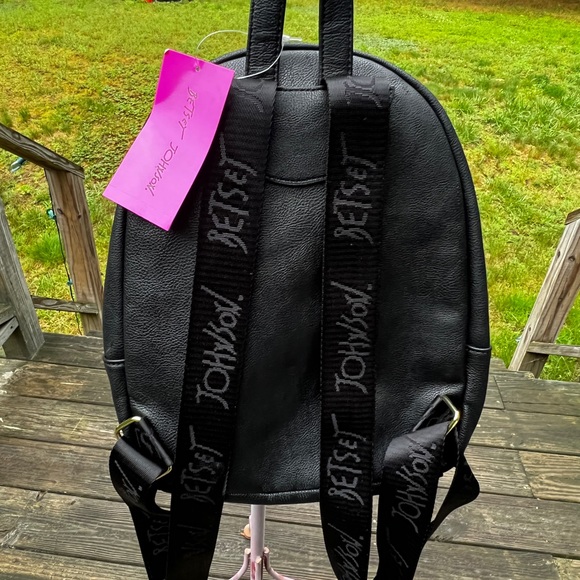 Betsey Johnson Metallic Black BM19515 Backpack - Picture 4 of 10